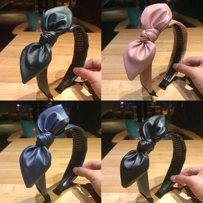 

2XPC Bunny Ear Bow Shape for Head Hoops Women Makeup Cosplay Party for Head We