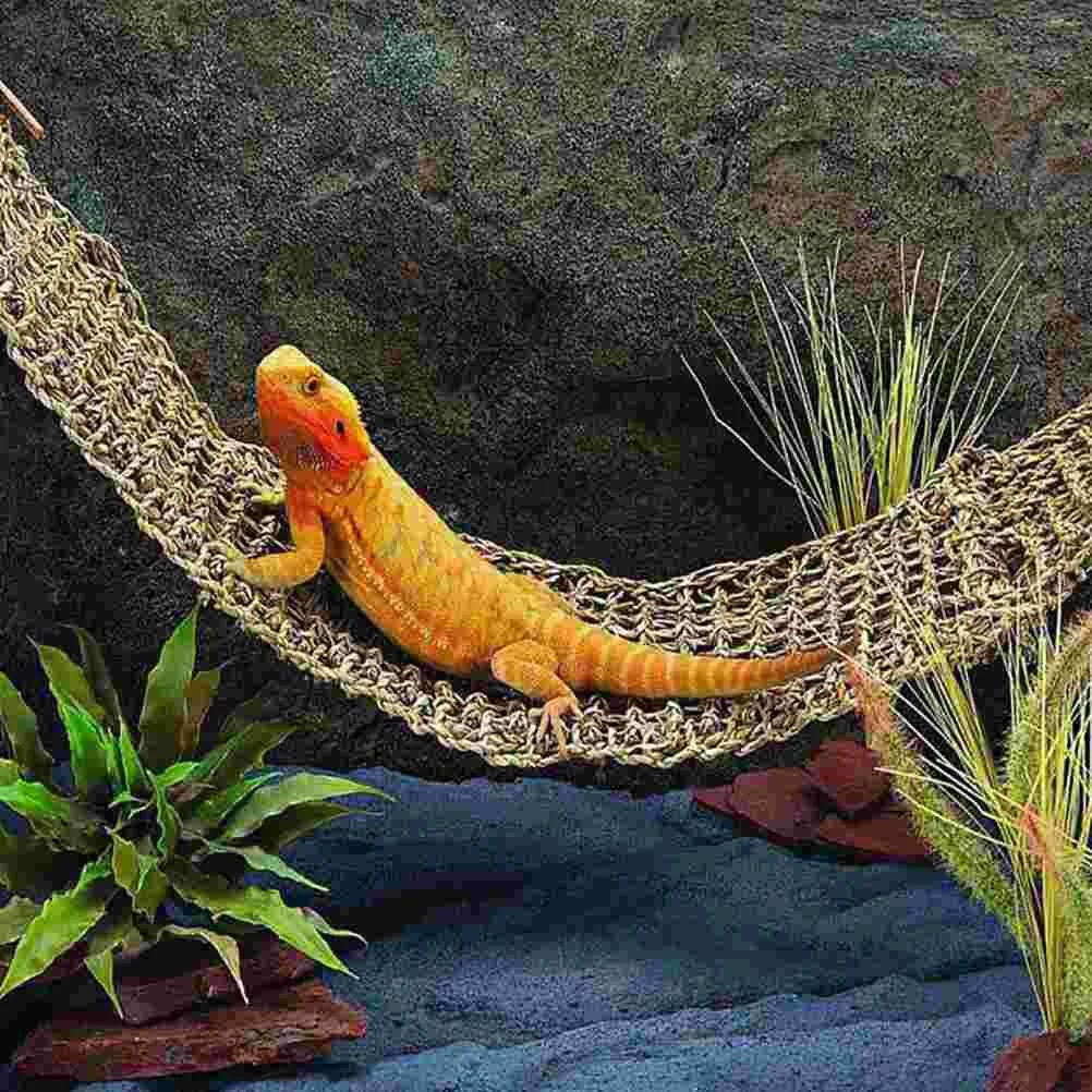 Lizard Hammock Dog Supplies Lizards Gecko Sea- Pet Mat Bearded Dragon Seaweed Resting