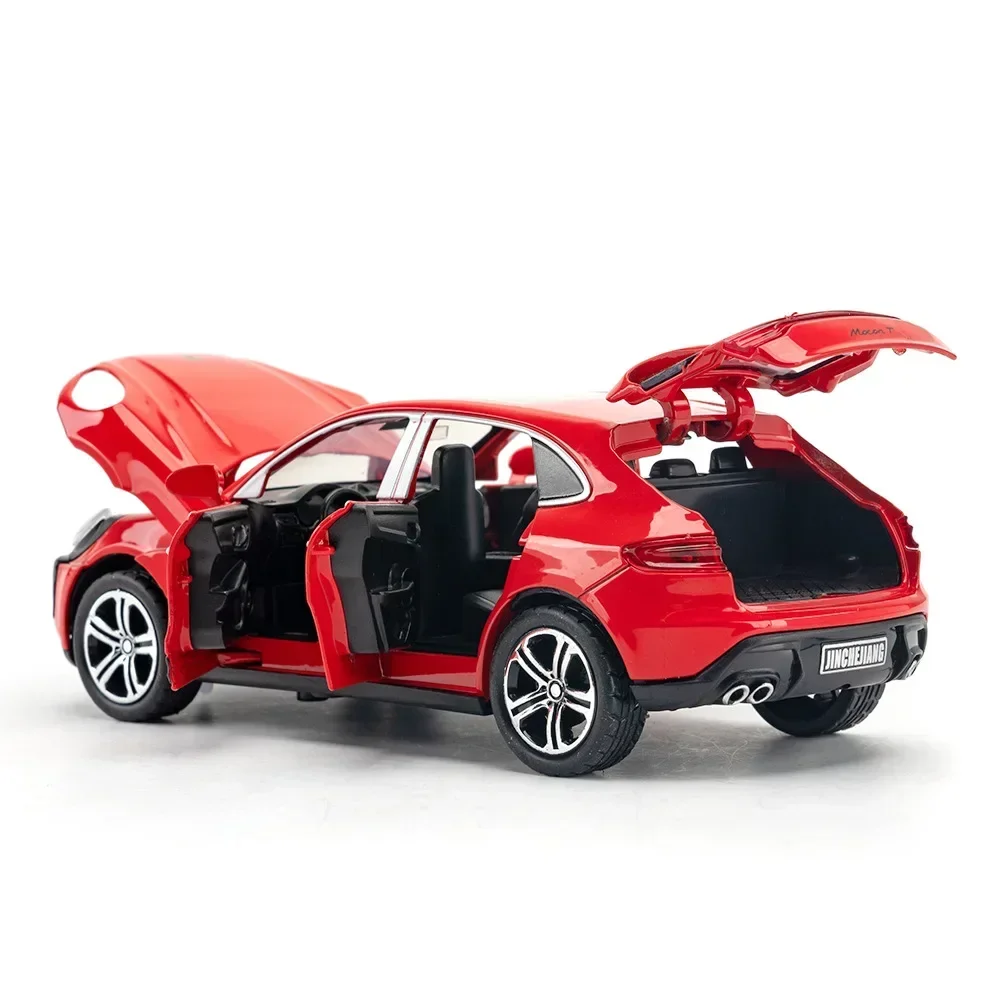 1:32 Porsche Macan T SUV Car Model Alloy Diecast Simulation Toy Sound Light Pull Back Collecte Decorates Gift for Boy Birthday 4