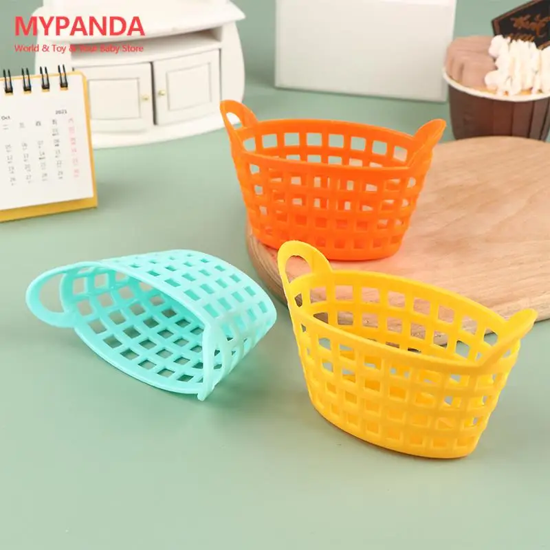 

1PCS Dollhouse Miniature Shopping Basket Dollhouse Vegetable Fruit Storage Baskets Doll House Kitchen Home Decoration