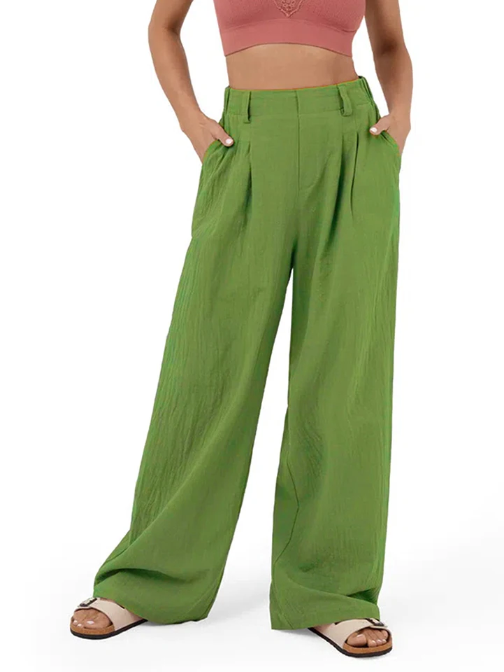 High Waisted Casual Wide Leg Pants for Women