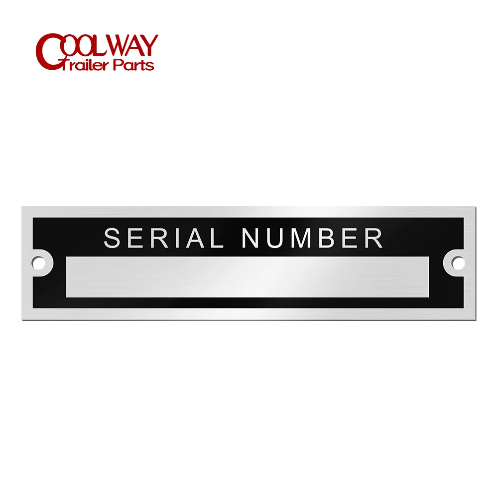 Aluminum Chassis ID Tag Vehicle Identification VIN Plate Blank Engraved 100 X 25 RV Camper Caravan Trailer Parts