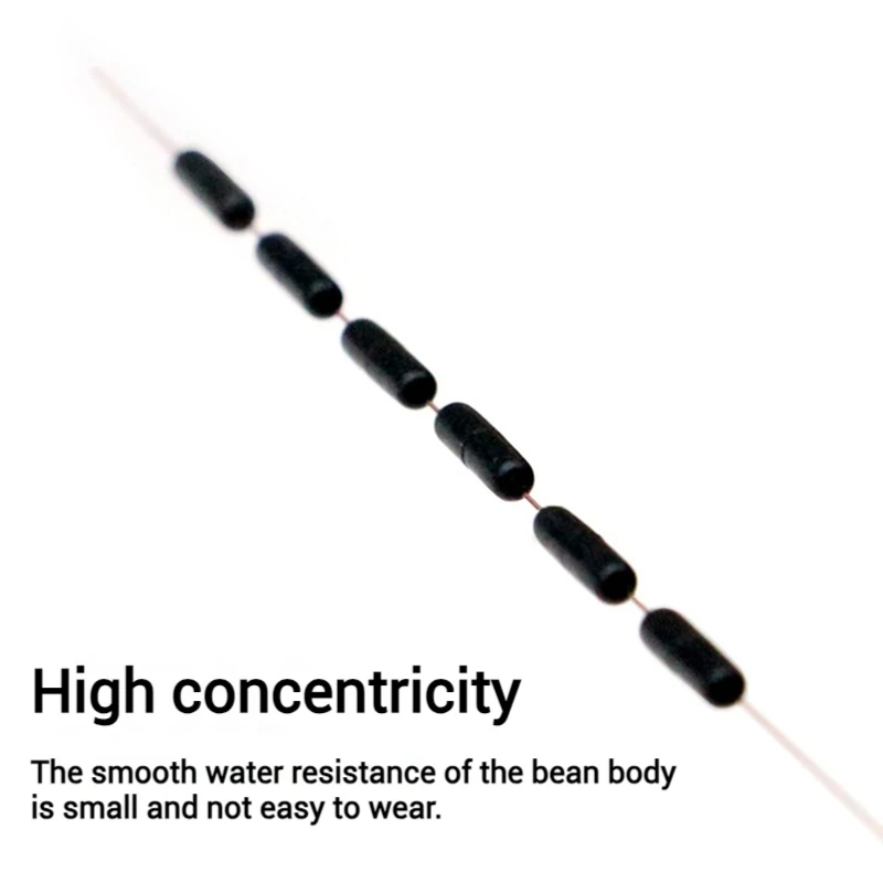 60pcs/10Group Carp Fishing Rubber Space Beans Carp Fly Fishing Float Silicon Oval Stopper Fishing Float Fishing Bobber