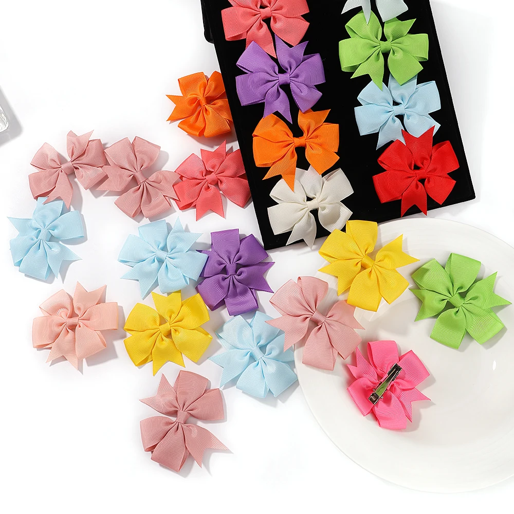 

Solid Colors Candy Grosgrain Ribbon Bows Clips Hairpin Girl's hair bows Boutique Hair Clip Kids Headware Kids Hair Accessories