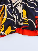 Women Summer MIDI Skirts 2025 Vintage Print Asymmetric Back Zipper Female Elegant Street Skirt Clothing - Image 4