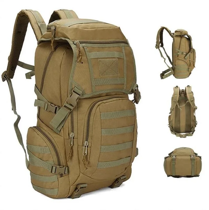 

Military Tactical Backpack Camping Hiking Daypack Army Rucksack Outdoor Fishing Sport Hunting Climbing Waterproof Bag About 50L