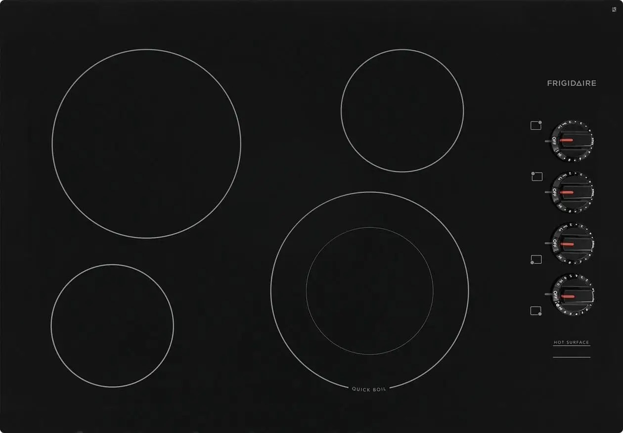 FFEC3025UB 30 Inch Electric Smoothtop Style Cooktop with 4 Elements in Black 2