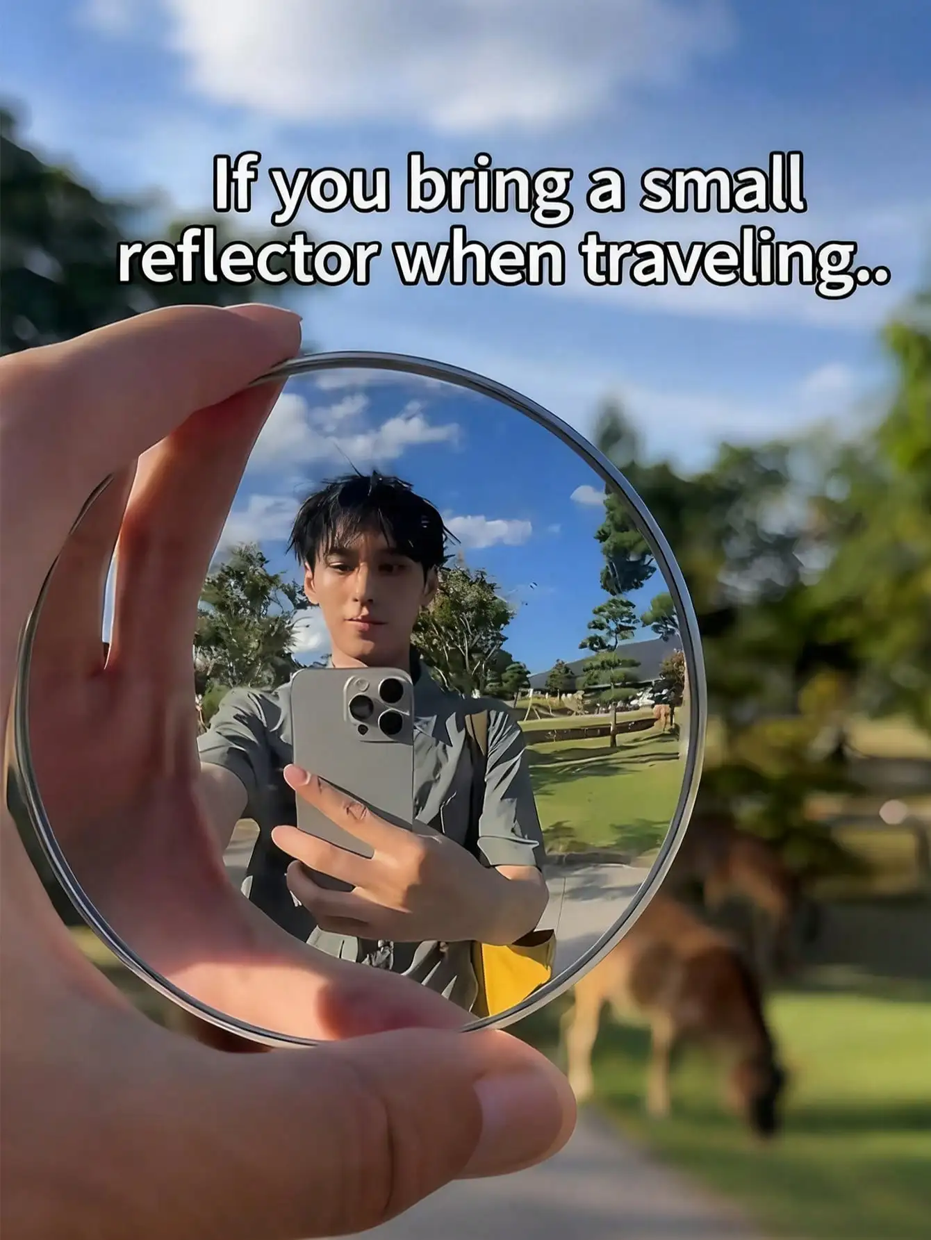 1 travel photo mini round mirror reflective spherical portable wide-angle lens photo and selfie accessories