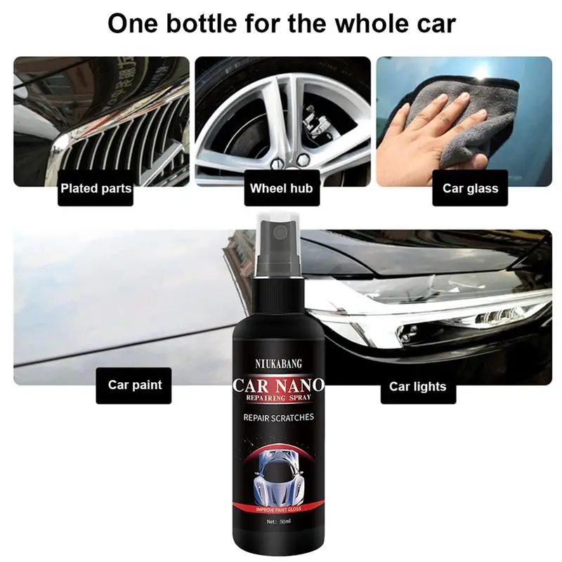Car Scratch Repair Nano Spray Car Nano Coating Polish and Paint Restorer Auto Scratch Removal Tool for Easily Repair Tools