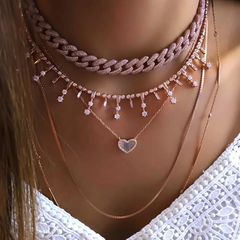 

Женское Ожерелье-чокер с шипами из фианита, 32 + 10 см