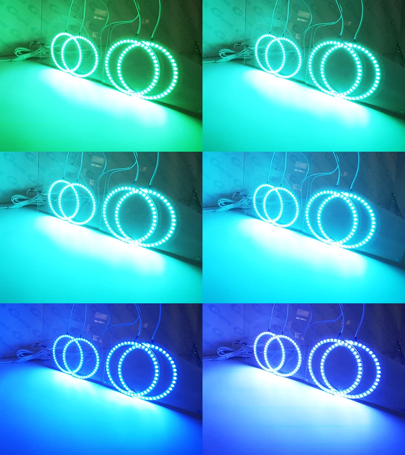 혼다 인테그라 DC5 아큐라 RSX 2005 2006 주간 주행등 블루투스 앱 멀티 컬러 울트라 브라이트 RGB LED 엔젤 아이즈 키트 헤일로 링