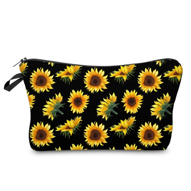 Deanfun Sloth Abstract Art  Cosmetic Bag Waterproof Printing Swanky Turtle Leaf Toilet Bag Custom Style for Travel  51476 52355