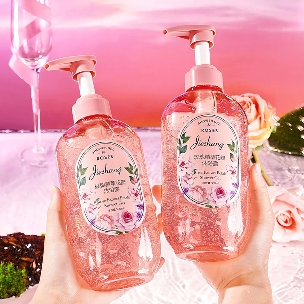 Rose Petal Shower Gel Moisturizing Jasmine Tender Smooth Whitening Body Wash Body Care Oil Control Refreshing Skin Care
