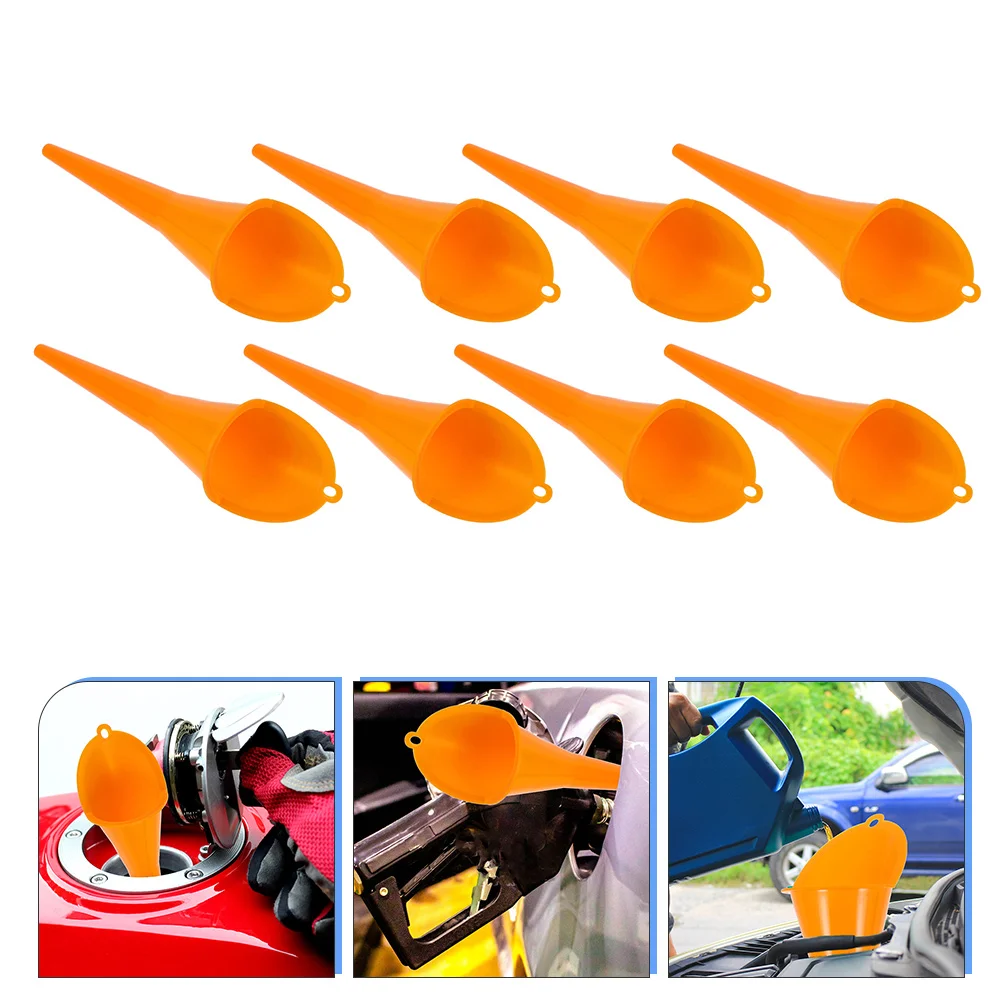 

8 Pcs Gas Tank Funnels Long Stem Fuel Funnel Auto Motorbike Filling Funnels