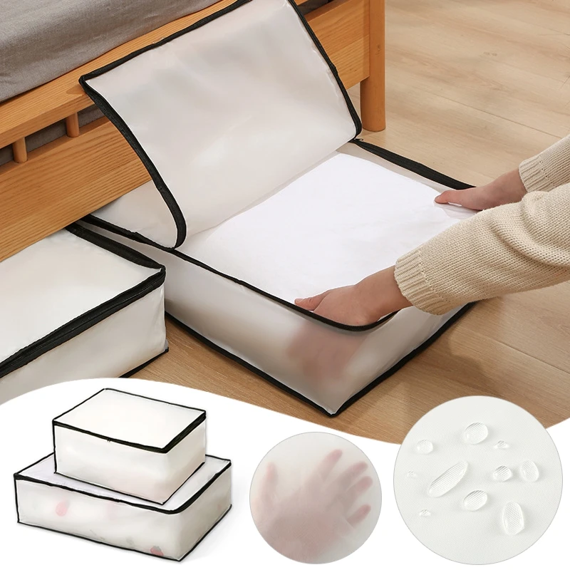 Printed Quilt Storage Bag - Durable Dust-Proof and Moisture-Resistant Organizer for Clothes, Blankets, and Duvets