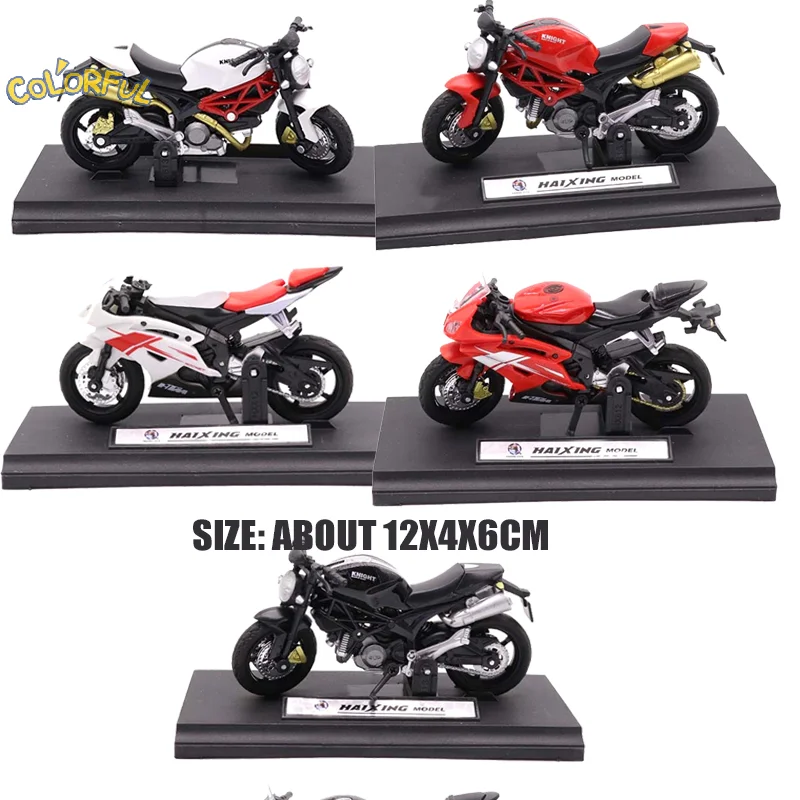 

1Pc Children toys 1:18 Ducati 696 Static Die Cast Vehicles Collectible Hobbies Motorcycle Model kids toys 12cmX4cmX6cm