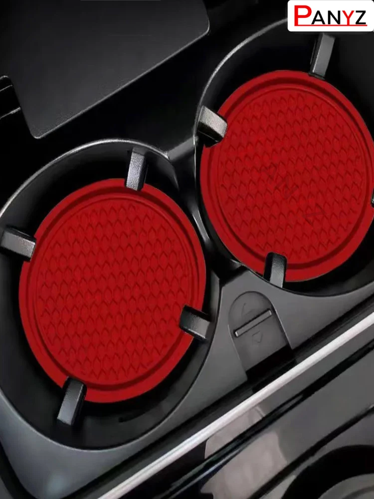 Car Non-slip Water Cup Pad Diamond Rhinestone Bling Decoration Auto Interior Cup Bottle Anti-skid Rubber Mat Car Accessories