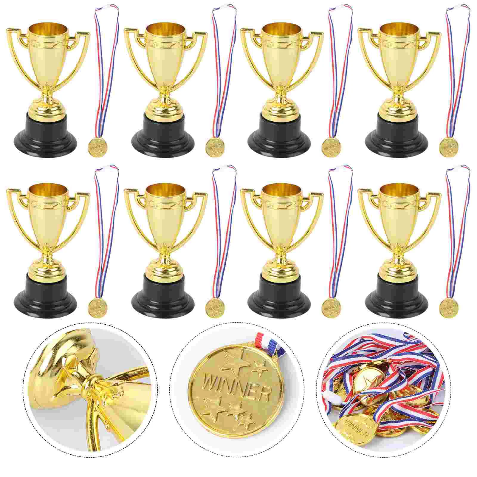 24 Pcs Soccer Trophies Kids Kids Winner Medal Small Small Toy For Baseball Trophy Award Trophy award medals plastic trophy toys