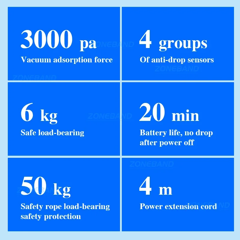 Ultra-thin Window Cleaning Robot Vacuum Window Cleaner Anti-falling Electric Household Tools Wiper for Washing Glass Wall Door 6