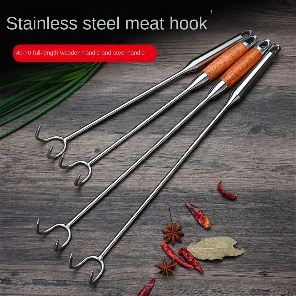 

Meat Fishing Hook Household Rust Corrosion-resistant Stainless Steel Anti-scalding Long Handle Meat Hook Bold Kitchen Gadgets