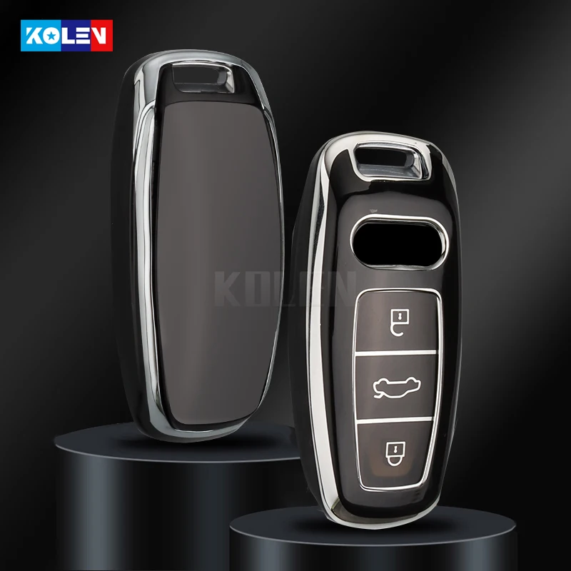 Soft TPU Car Remote Key Case Cover Shell Audi A6 A7 A8 E-tron Q5 Q7 Q8 C8 D5 Protector Holder Fob Accessories key case cover,car key shell