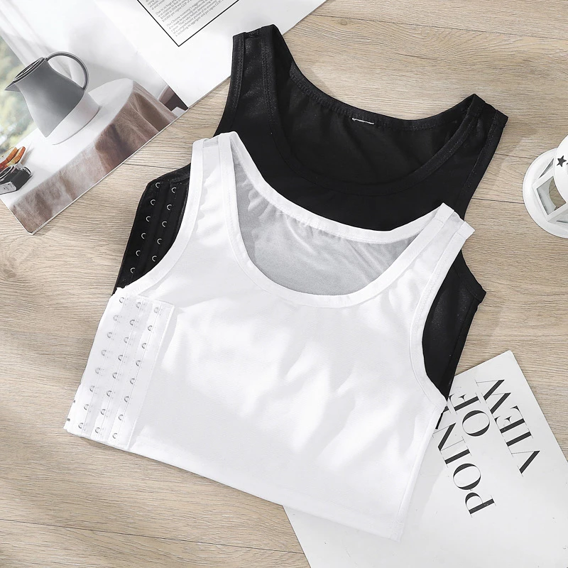 Description Picture 3 of itemChest Binder Underwear Tank Tops Wireless Chest Wrap Bandage Women Breathable Chest Breast Binder Side Buckle Short Vest Tops
