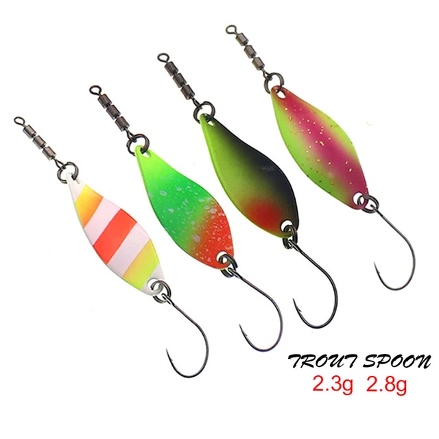 HISTOLURE 2.3g 2.8g Copper Twisted Fishing trout spoon UV colors fishing  lures spinner bait