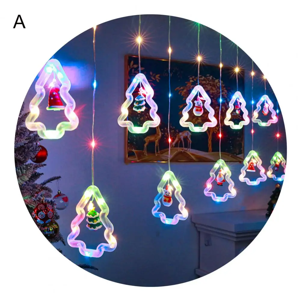 outdoor solar energy pentagram lawn lights one driven five park courtyard led christmas garden party landscape decor floor lamps Curtain Light Christmas Fairy Light Curtain Lamp Xmas Party Decoration Non-glaring Energy-saving Battery Operated for Festive