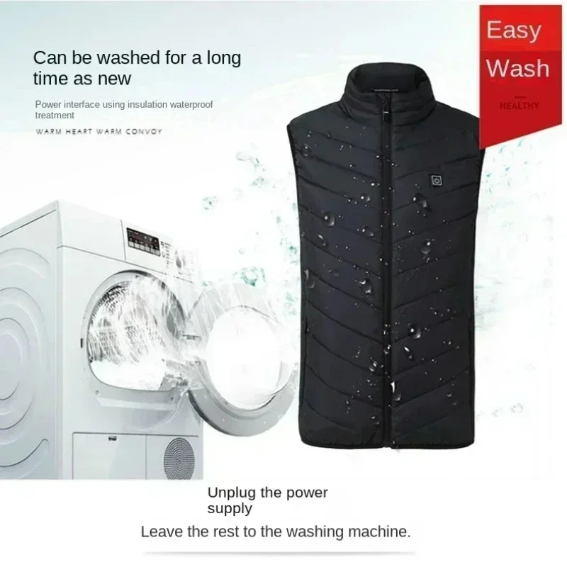 21 Areas Self Heating Vest Men's Heating Jacket Thermal Women's Usb Heated Padded Vest Winter Heating Clothing Fishing Hiking