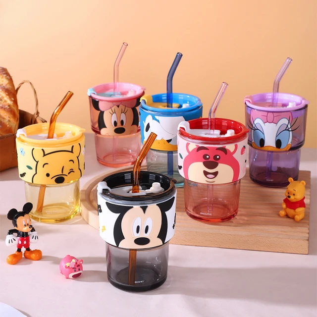 Tsum Tsum Style Mickey & Minnie Mouse Straw Lid Disney Straw