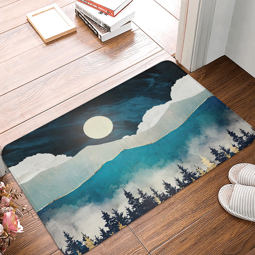 Oil painting blue sky Doormat Kitchen carpet Entrance door mat bathroom mat Carpet in the bedroom Lounge Rug Home Decor Foot