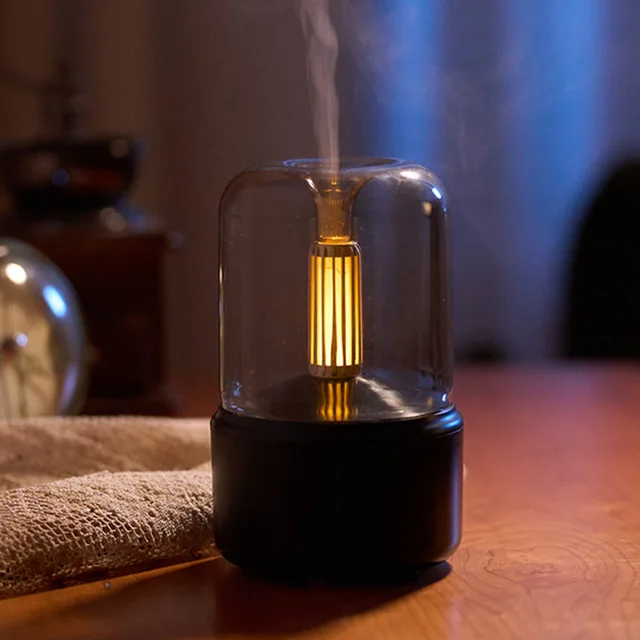 Home Aromatherapy Diffuser Light Cool Mist Essential Oil Diffuser Aroma Humidifier Candle Light Fragrance Diffuser Room Decor 4