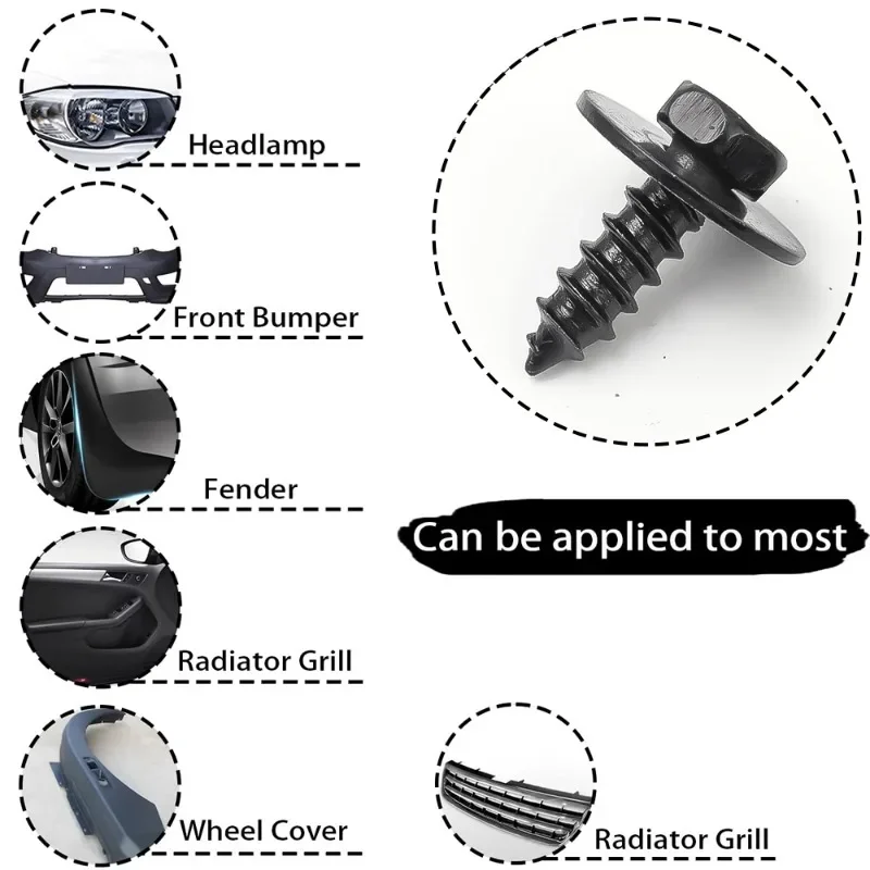 Car screws car self tapping screws auto engine cover bumper fastener splash shield liner hexagonal head self-tapping screw Toyota Lexus