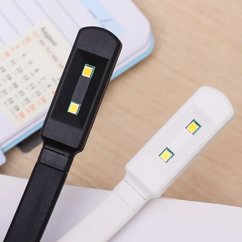 LED Clip Book Light Read Table Lamp 3 Color Brightness Night Lights Flexible Desk Lamps Portable Dormitory Light Travel Lighting 5