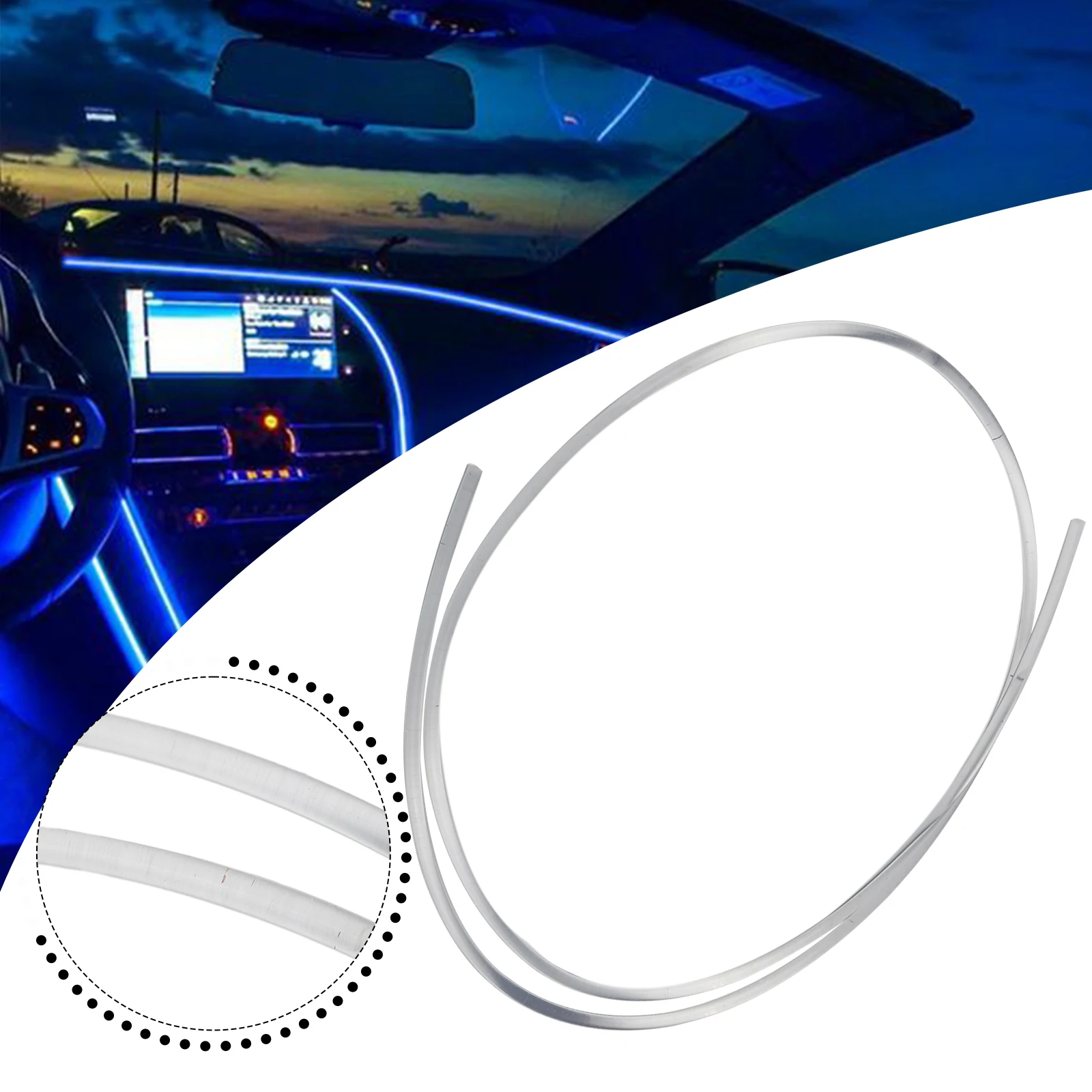 Enhance Your For Car LED Lights with this Bright and Energy Efficient 1 5mm Side Glow Optic Fiber Cable PMMA Material