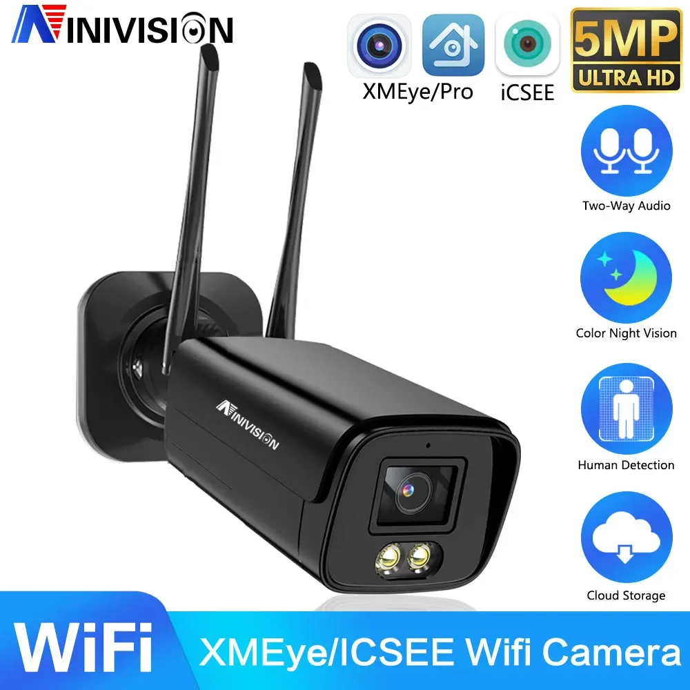 

IP-камера видеонаблюдения 5-мегапиксельная с Wi-Fi и ИИ-датчиком присутствия