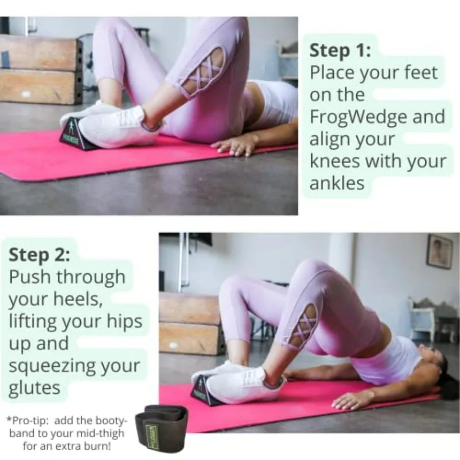 KIT w/Booty Band Hip Circle - Patented Frog Pump Exercise, Home Workout, Glute Training, Booty Building Accessory