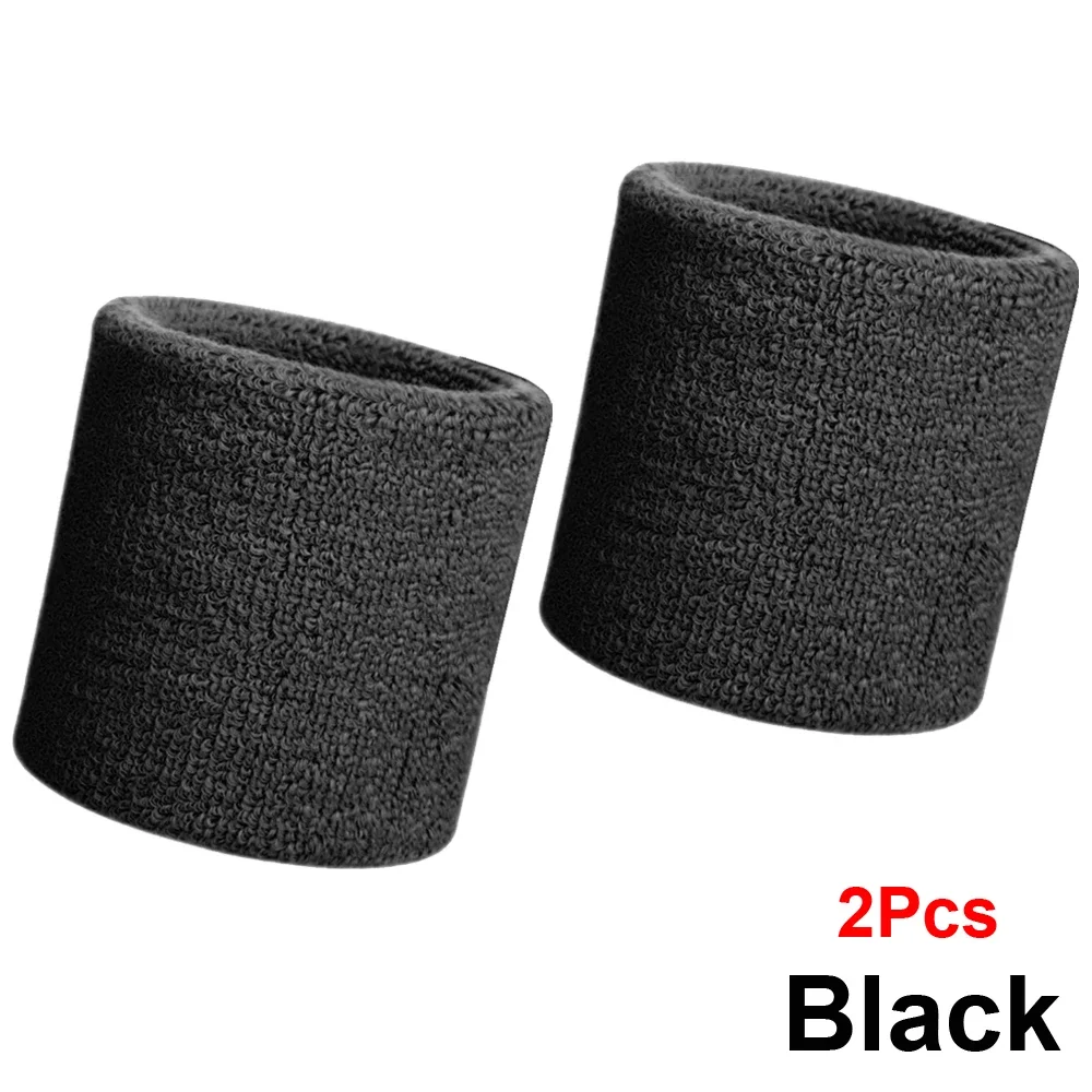 4 Stuks Sport Polsbandjes - Zweetabsorberende & Ademende Polsbanden Voor Fitness, Hardlopen, Yoga - Zwart & Grijs
