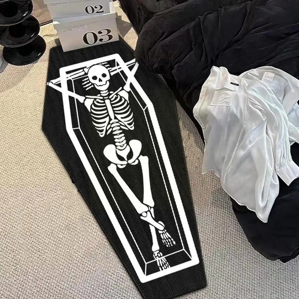 

Gothic Halloween Bathroom Rugs Horror Halloween Doormat Halloween Floor Anti Skull Home Decoration Slip Mat Rug V0o8