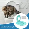 Cat Toilet Training Potty Teacher Seat For Pet Leakproof Non-Stick Cat Toilet Trainer For Apartment Bathroom House 2