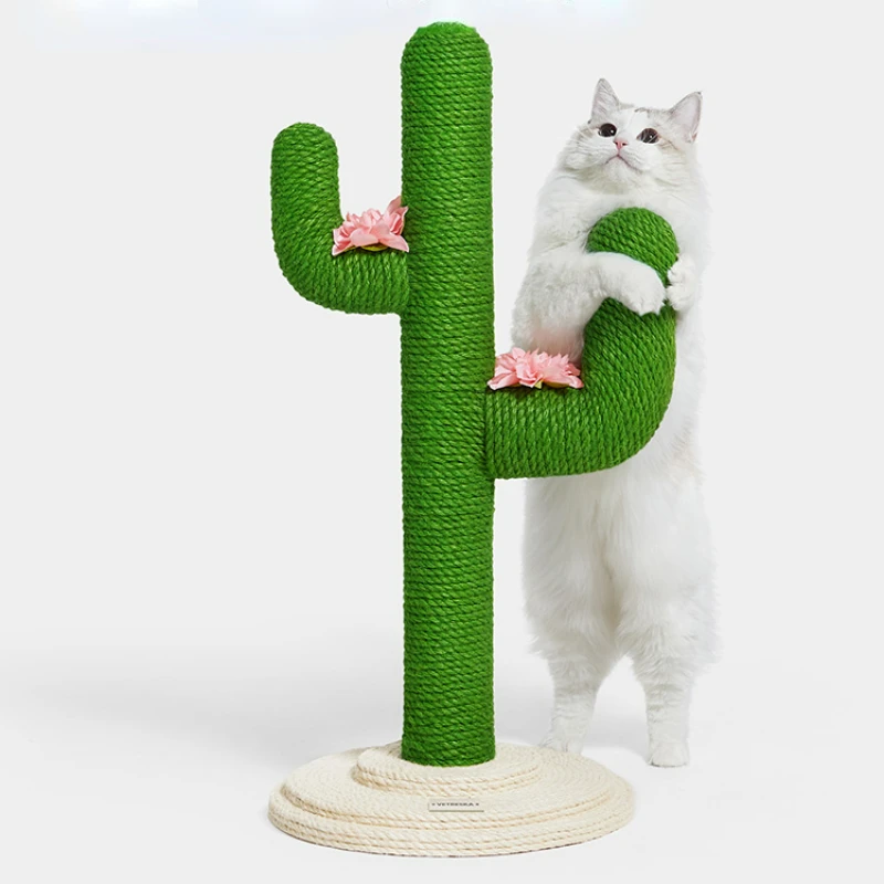 Cactus Cat Climbing Frame Cat Scratching Board Cat Tree Integrated Vertical Cats Shelf Large Small Trunk Wear-resistant Cats Toy