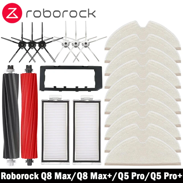 For Roborock Q8 Max, Q8 Max+, Q5 Pro, Q5 Pro+ Replacement Spare Parts Main  Side Brush Hepa Filter Mop Cloth Dust Bag - AliExpress