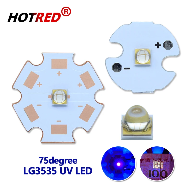 Led U35 Original LG3535 UV 3W 5W High Power LED Ultra Violet Diode 380nm 385nm ...