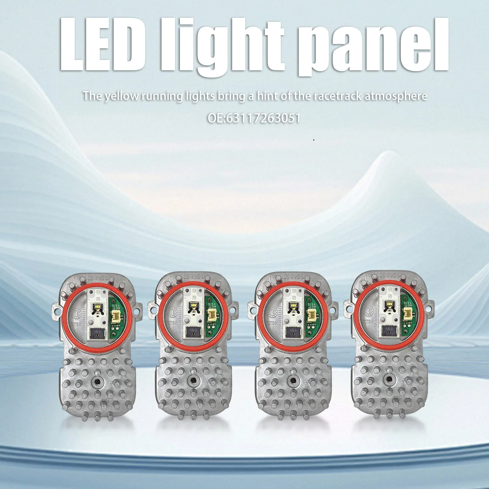 Xenon Headlight Yellow Daylight LED Modules 63117263051 for BMW X3 2011-2016 X5 2011-2018 X6 2015-2019