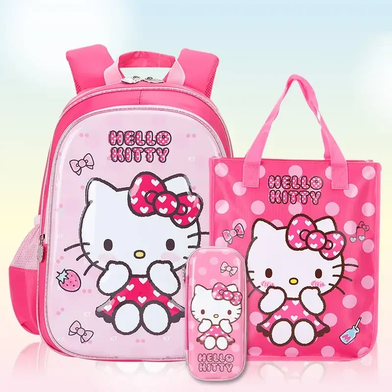 

Sanrioed Hello Kitty Anime Cute Large Capacity Children Backpack Schoolbags Student Cartoon Shoulder Bag Travel Gift for Friend