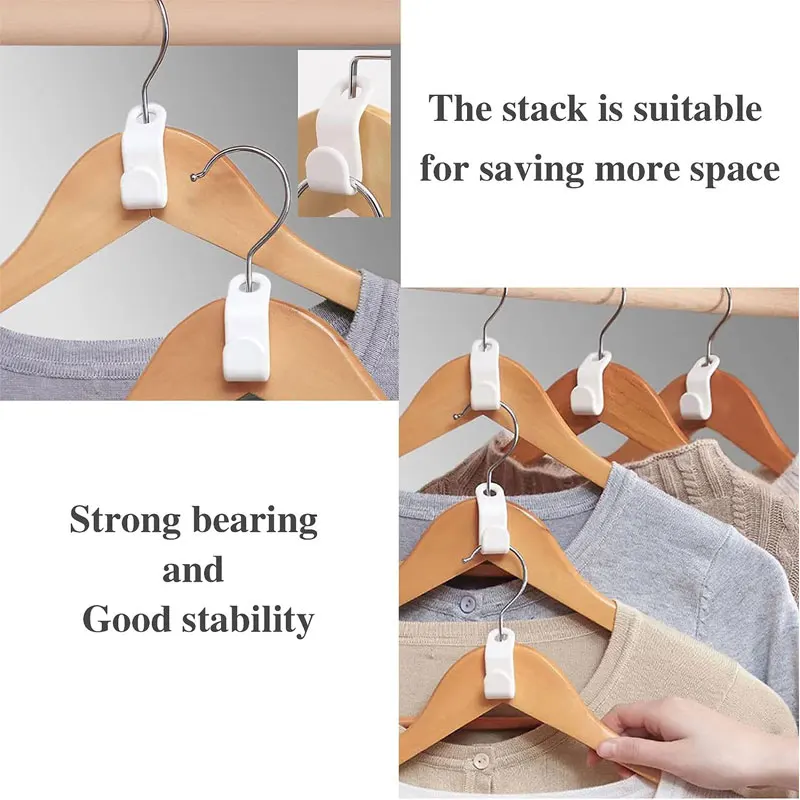 10/5Pcs Clothes Hanger Hooks Space Saving Closet Connector Hook