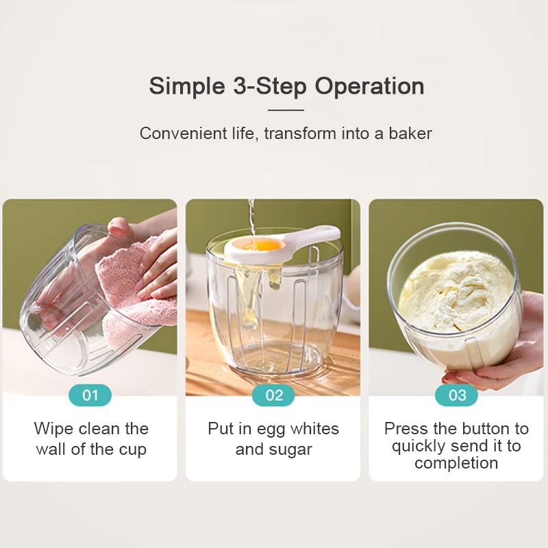 Whipped Cream Milk Frother, Electric Mixers Whipped Cream