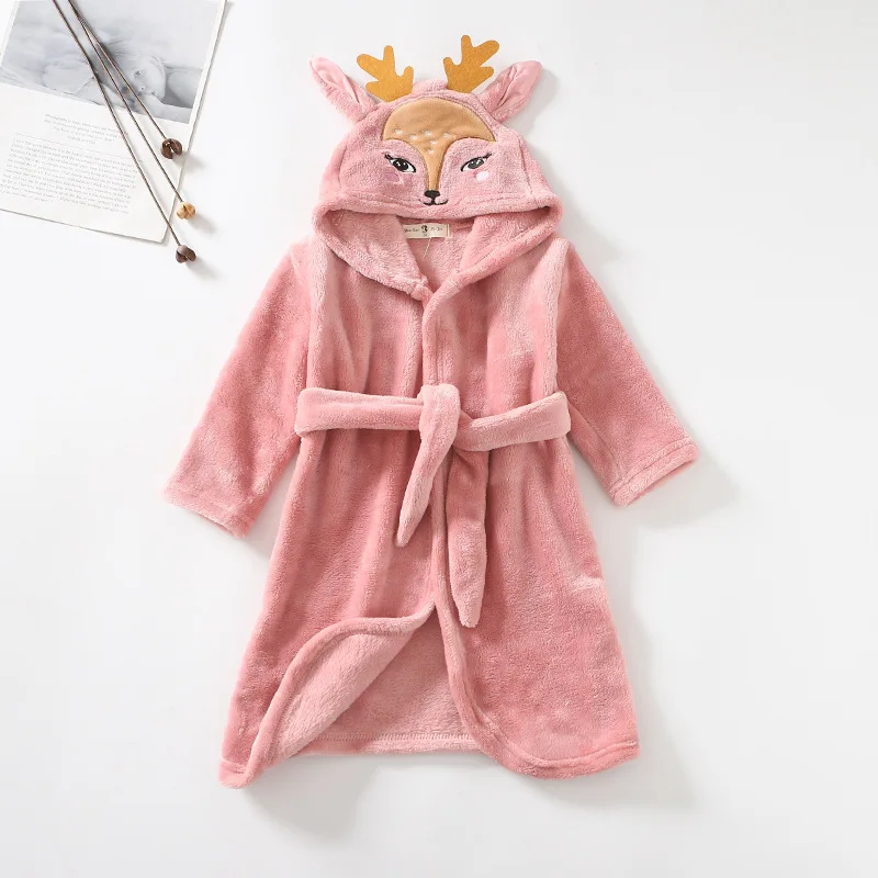 Autumn Winter Kids Clothes Boys Girls Bathrobe Baby Bath Robe Panda Robes Children's Sleepwear Pajamas for Teenager 100-150CM