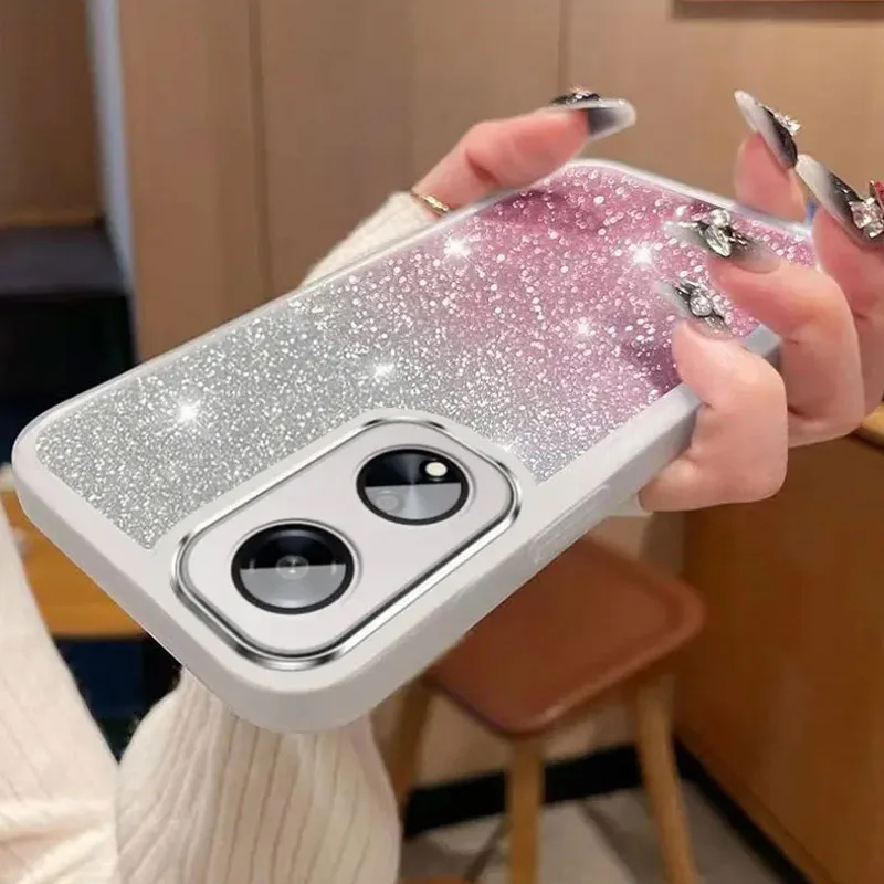 Sparkling Glitter Lens Protector Silicone Case Cover