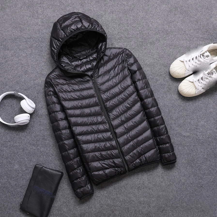 Men Winter Jacket New Ultra Light Duck Down Parkas Slim Men Puffer Jacket Portable Windproof Down Coat Chaqueta
